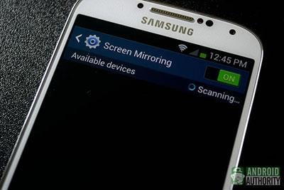 Verwenden Sie Allshare Cast, um die Bildschirmspiegelung auf dem Samsung Galaxy zu aktivieren-eine liste der verfügbaren geräte erstellen